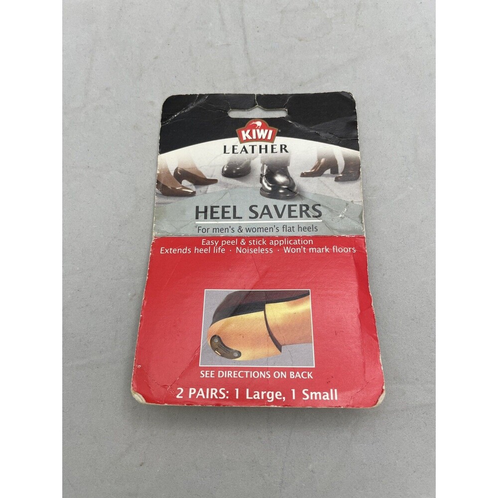Kiwi Leather Heel Savers 2 Pairs 1 large 1 small